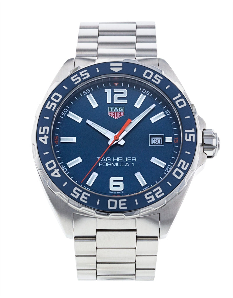 Tag Heuer Formula 1 Quartz Blue Dial Silver Steel Strap Watch for Men - WAZ1010.BA0842