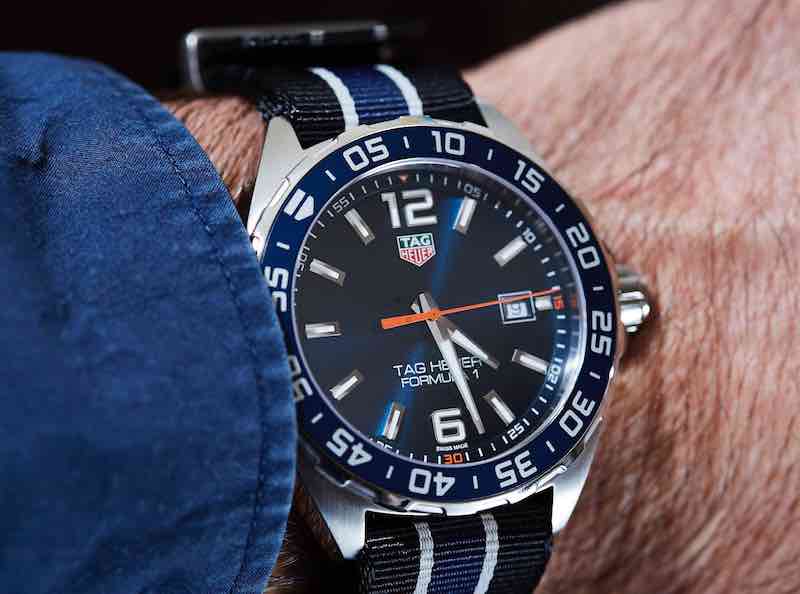 Tag Heuer Formula 1 Quartz Blue Dial Two Tone NATO Strap Watch for Men - WAZ1010.FC8197
