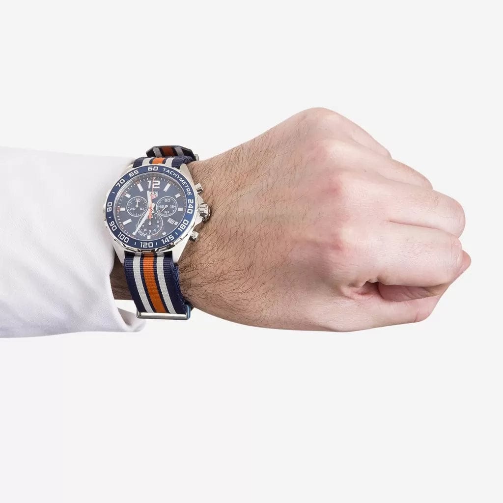 Tag Heuer Formula 1 Quartz Chronograph Blue Dial Two Tone NATO Strap Watch for Men - CAZ1010.FC8196