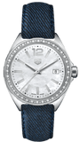 Tag Heuer Formula 1 Quartz Diamonds Mother of Pearl Dial Blue Leather Strap Watch for Women - WBJ131A.FC8251