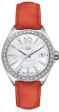 Tag Heuer Formula 1 Quartz Diamonds Mother of Pearl Dial Orange Leather Strap Watch for Women - WBJ131A.FC8250