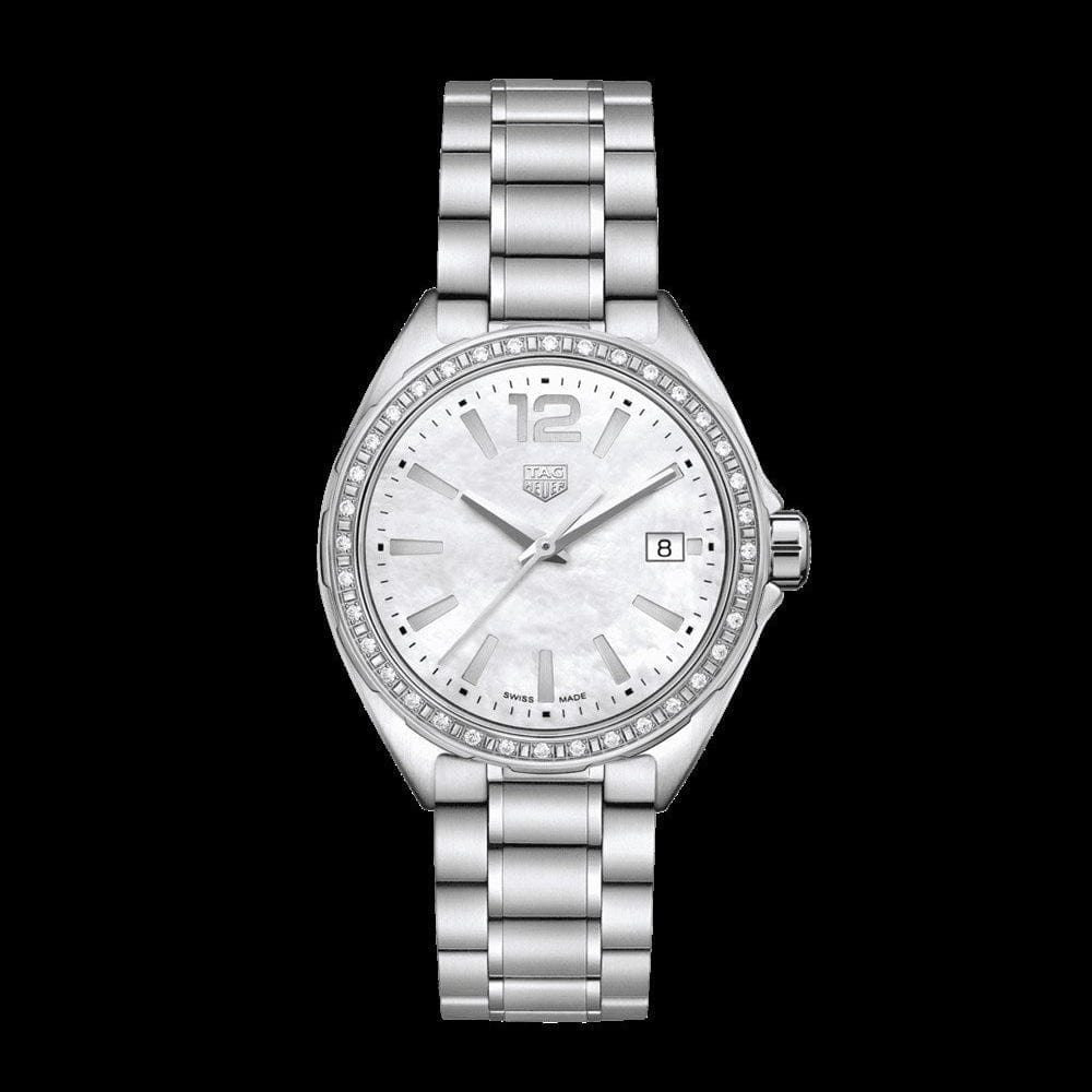 Tag Heuer Formula 1 Quartz Diamonds Mother of Pearl Dial Silver Steel Strap Watch for Women - WBJ131A.BA0666