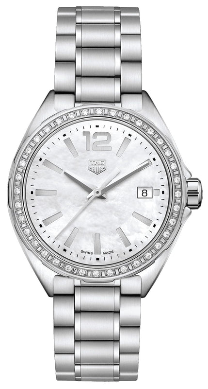 Tag Heuer Formula 1 Quartz Diamonds Mother of Pearl Dial Silver Steel Strap Watch for Women - WBJ131A.BA0666