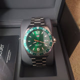 Tag Heuer Formula 1 Quartz Green Dial Silver Steel Strap Watch for Men - WAZ1017.BA0842