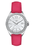 Tag Heuer Formula 1 Quartz Mother of Pearl Dial Pink Leather Strap Watch for Women - WBJ131A.FC8252