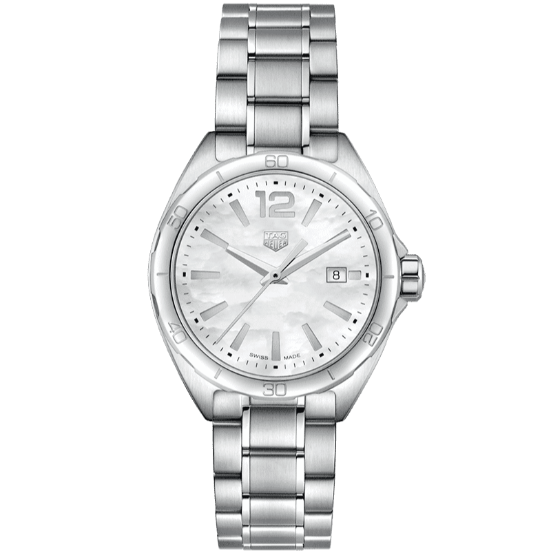 Tag Heuer Formula 1 Quartz Mother of Pearl White Dial Silver Steel Strap Watch for Women - WBJ1418.BA0664