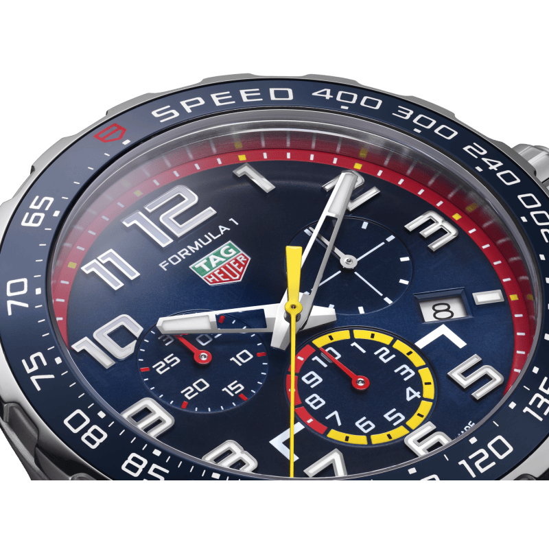Tag Heuer Formula 1 Red Bull Racing Chronograph Blue Dial Blue Rubber Strap Watch for Men - CAZ101AL.FT8052