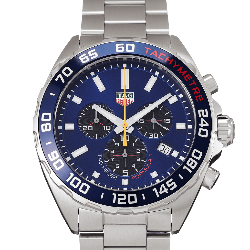 Tag Heuer Formula 1 Red Bull Racing Chronograph Blue Dial Silver Steel Strap Watch for Men - CAZ101AK.BA0842