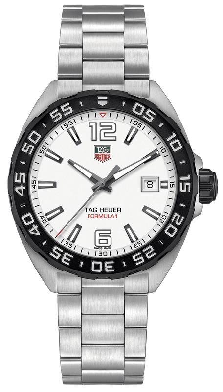 Tag Heuer Formula 1 White Dial Silver Steel Strap Watch for Men - WAZ1111.BA0875