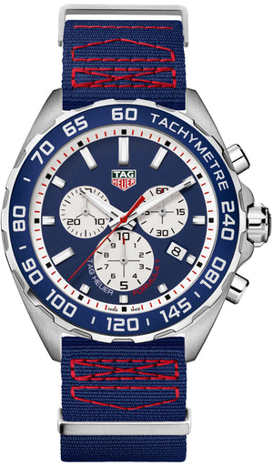 Tag Heuer Formula 1 Redbull Edition Chronograph Blue Dial Blue NATO Strap Watch for Men - CAZ1018.FC8213