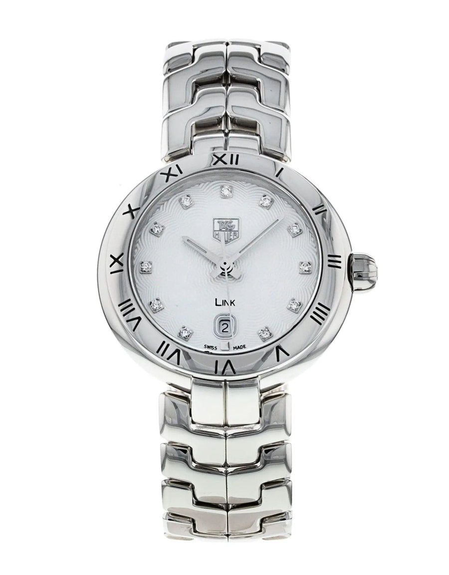 Tag Heuer Link Diamonds Mother of Pearl Dial Silver Steel Strap Watch for Women - WAT1411.BA0954