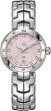 Tag Heuer Link Diamonds Pink Dial Silver Steel Strap Watch for Women - WAT1415.BA0954
