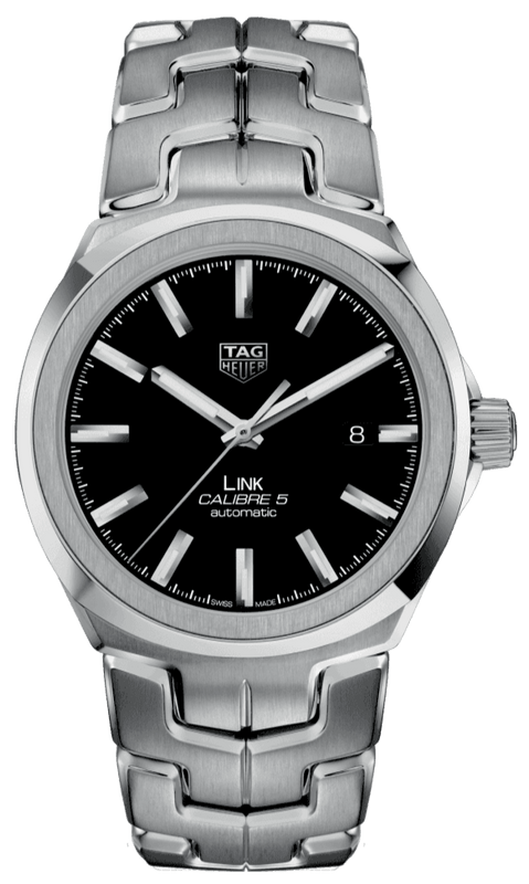 Tag Heuer Link Quartz Black Dial Silver Steel Strap Watch for Women - WBC2110.BA0603