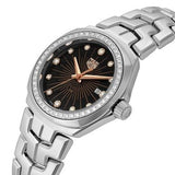 Tag Heuer Link Quartz Diamonds Black Dial Silver Steel Strap Watch for Men - WBC131G.BA0649