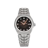 Tag Heuer Link Quartz Diamonds Black Dial Silver Steel Strap Watch for Men - WBC131G.BA0649