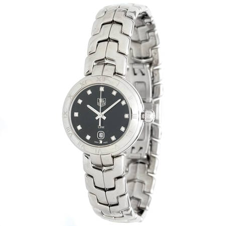 Tag Heuer Link Quartz Diamonds Black Dial Silver Steel Strap Watch for Women - WAT1410.BA0954