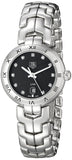 Tag Heuer Link Quartz Diamonds Black Dial Silver Steel Strap Watch for Women - WAT1410.BA0954