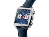 Tag Heuer Monaco Automatic Chronograph Blue Dial Blue Leather Strap Watch for Men - CBL2111.FC6453