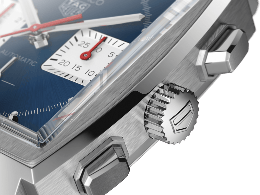 Tag Heuer Monaco Automatic Chronograph Blue Dial Silver Steel Strap Watch for Men - CBL2111.BA0644