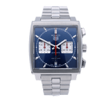 Tag Heuer Monaco Automatic Chronograph Blue Dial Silver Steel Strap Watch for Men - CBL2111.BA0644