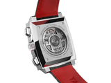 Tag Heuer Monaco Calibre 12 Final Edition Chronograph Grey Dial Black Leather Strap Watch for Men - CAW211J.FC6476