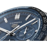 Tag Heuer Carrera Automatic Chronograph Blue Dial Brown Leather Strap Watch for Men - CBN2A1A.FC6537