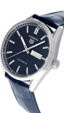 Tag Heuer Carrera Day Date Blue Dial Blue Leather Strap Watch for Men - WBN2012.FC6502