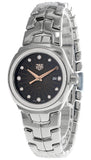 Tag Heuer Link Quartz Diamonds Black Dial Silver Steel Strap Watch for Men - WBC131G.BA0649