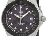 Tag Heuer Aquaracer Quartz Black Mother of Pearl Dial Black Textile Strap Watch for Women - WAY131M.FT6092