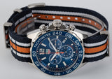 Tag Heuer Formula 1 Quartz Chronograph Blue Dial Two Tone NATO Strap Watch for Men - CAZ1010.FC8196