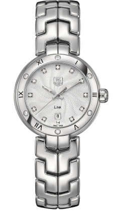 Tag Heuer Link Diamonds Silver Dial Silver Steel Strap Watch for Women - WAT1413.BA0954