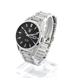 Tag Heuer Carrera Calibre 5 Automatic Black Dial Silver Steel Strap Watch for Men - WAR201A.BA0723