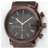 Gucci G Chrono Brown Dial Brown Steel Strap Watch For Men - YA101341