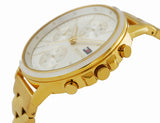 Tommy Hilfiger Carly White Dial Gold Steel Strap Watch for Women - 1781786