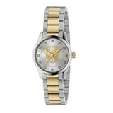 Gucci G Timeless Quartz Diamonds Silver Dial Two Tone Steel Strap Watch For Women - YA1265016