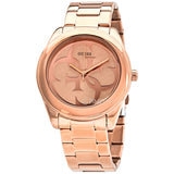 Guess G-Twist Rose Gold Dial Rose Gold Steel Strap Watch for Women - W1082L3