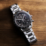 Tag Heuer Carrera Porsche Chronograph Grey Dial Silver Steel Strap Watch for Men - CBN2A1F.BA0643