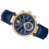 Michael Kors Sawyer Blue Dial Blue Leather Strap Watch for Women - MK2425