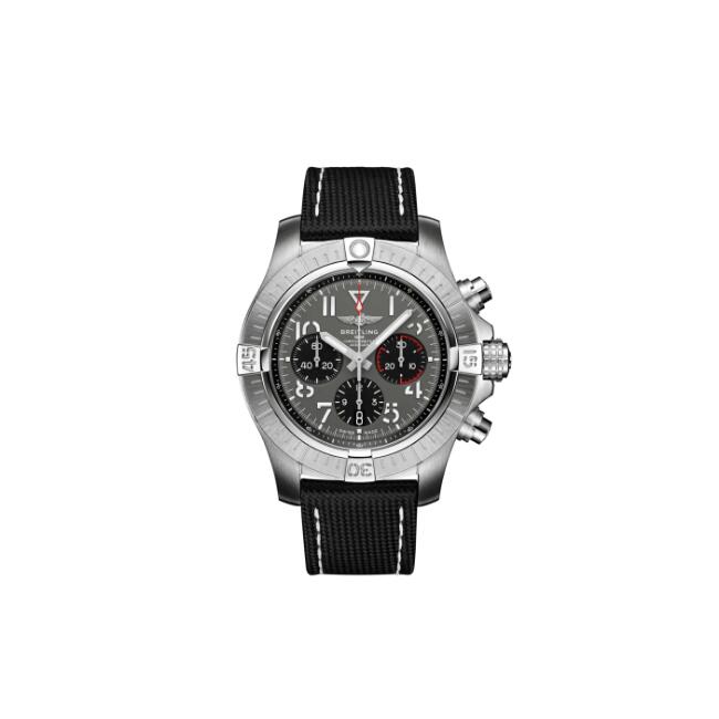 Breitling Avenger B01 Chronograph 45 Anthracite Dial Black Nylon Strap Watch for Men - AB01821A1B1X1