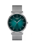 Tissot Everytime Gent Green Dial Silver Mesh Bracelet Watch for Men - T143.410.11.091.00