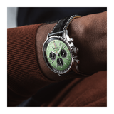 Breitling Navitimer B01 Chronograph 43 Green Dial Black Leather Strap Watch for Men - AB0138241L1P1