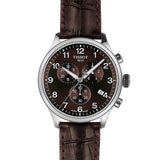 Tissot T Sport Chrono XL Classic Brown Dial Brown Leather Strap Watch For Men - T116.617.16.297.00