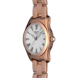 Tissot T Wave Mother of Pearl Dial Rose Gold Steel Strap Watch For Women - T112.210.33.113.00