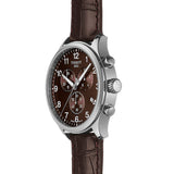 Tissot T Sport Chrono XL Classic Brown Dial Brown Leather Strap Watch For Men - T116.617.16.297.00