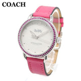 Coach Delancey White Dial Red Leather Strap Watch for Women - 14502879