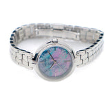 Tissot T Lady Flamingo Blue Mother of Pearl Dial Silver Steel Strap Watch For Women - T094.210.11.121.00