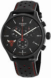 Tissot T Sport Chrono XL NBA Teams Special Chicago Bulls Edition Black Dial Black Leather Strap Watch for Men - T116.617.36.051.00