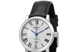 Tissot Carson Premium Automatic Lady White Dial Black Leather Strap Watch for Women - T122.207.16.033.00