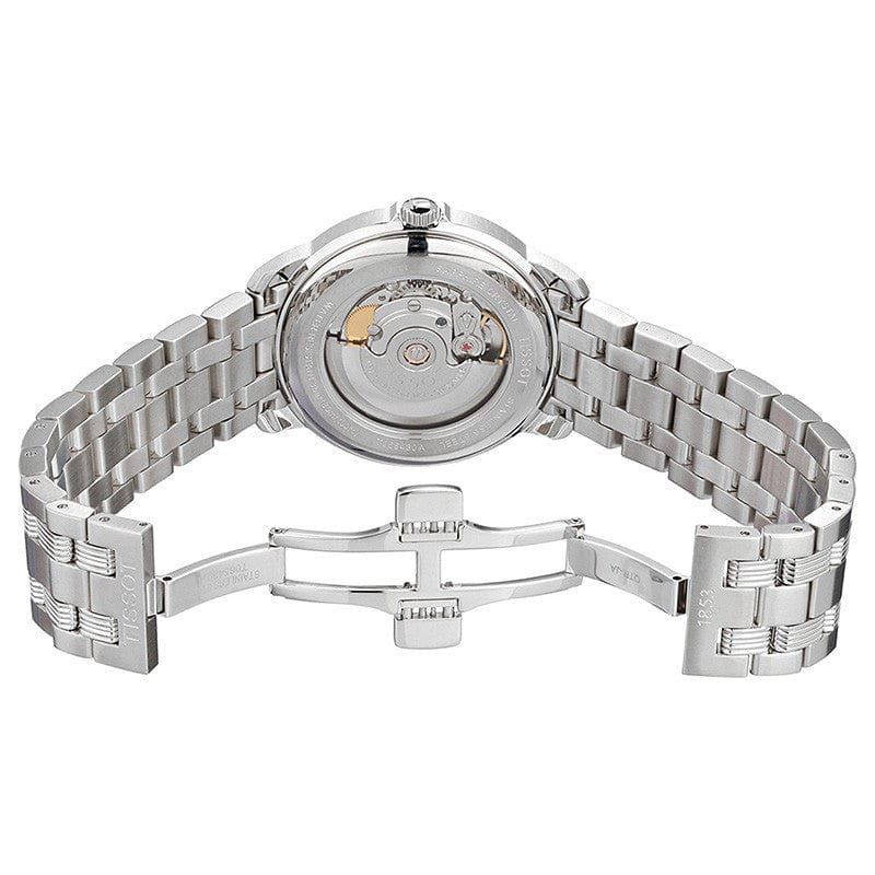 Tissot Automatics III Day Date White Dial Silver Steel Strap Watch For Men - T065.430.11.031.00