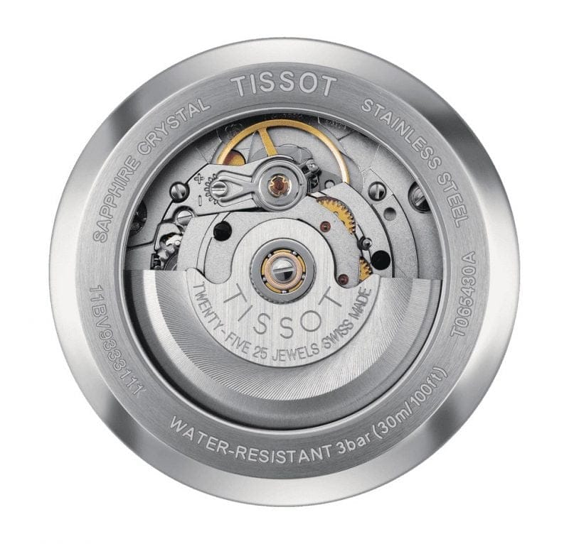 Tissot Automatics III Day Date White Dial Silver Steel Strap Watch For Men - T065.430.11.031.00